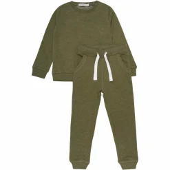Best Minymo Børne Sweatsæt - Dark Olive