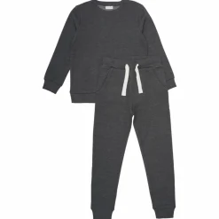 Outlet Minymo Børne Sweatsæt - Dark Grey Melange