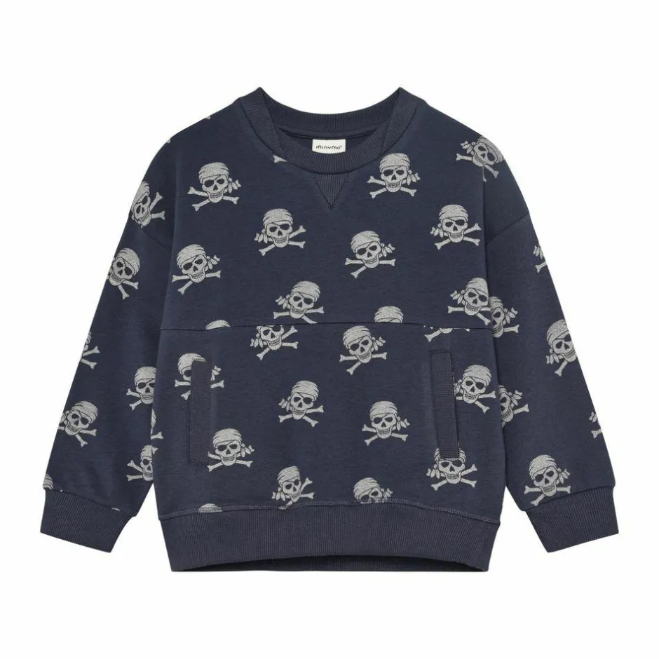 Minymo Drenge Sweatshirt i økologisk bomuld - Odyssey Gray