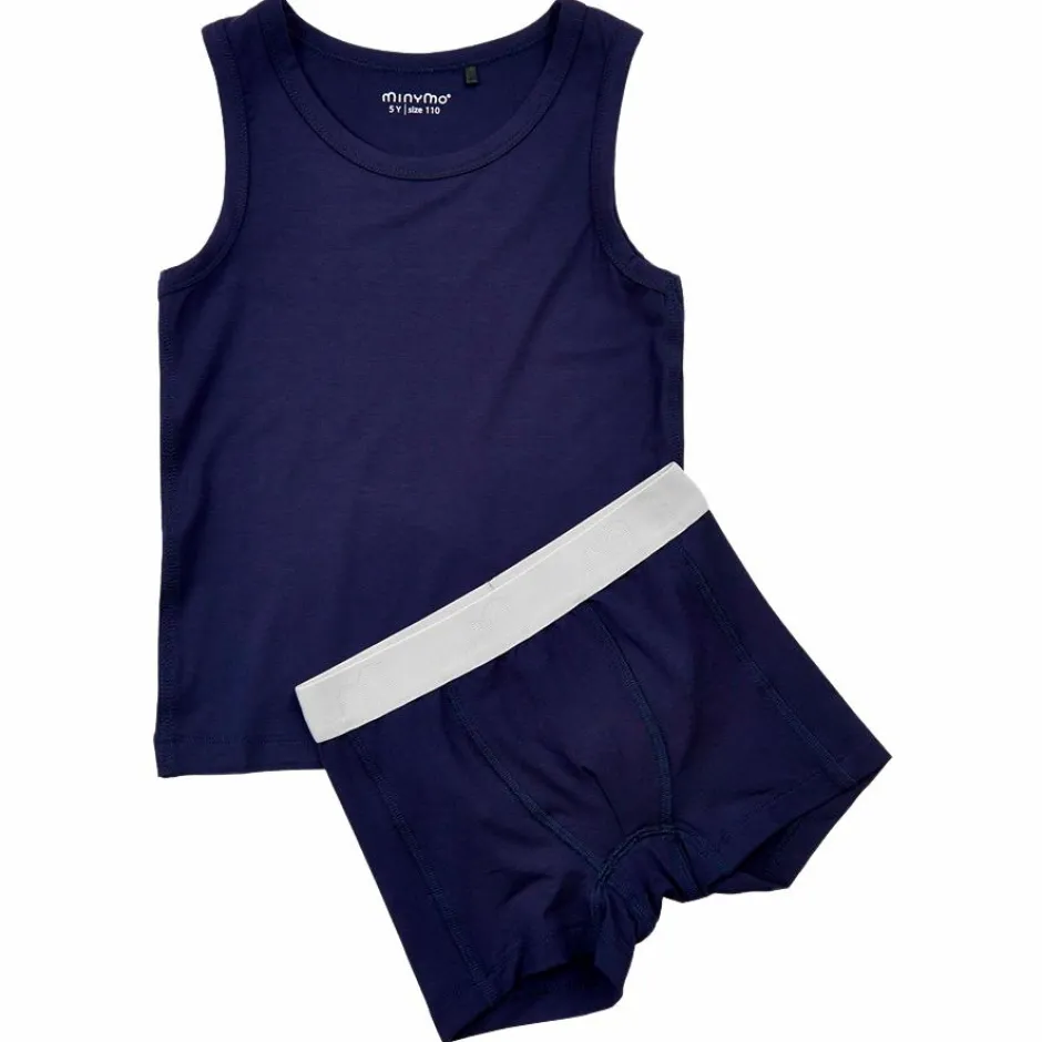 Outlet Minymo Drenge Undertøjssæt - Dark Navy