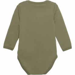 Minymo Mejetærsker Baby Body i økologisk bomuld - Deep Lichen Green