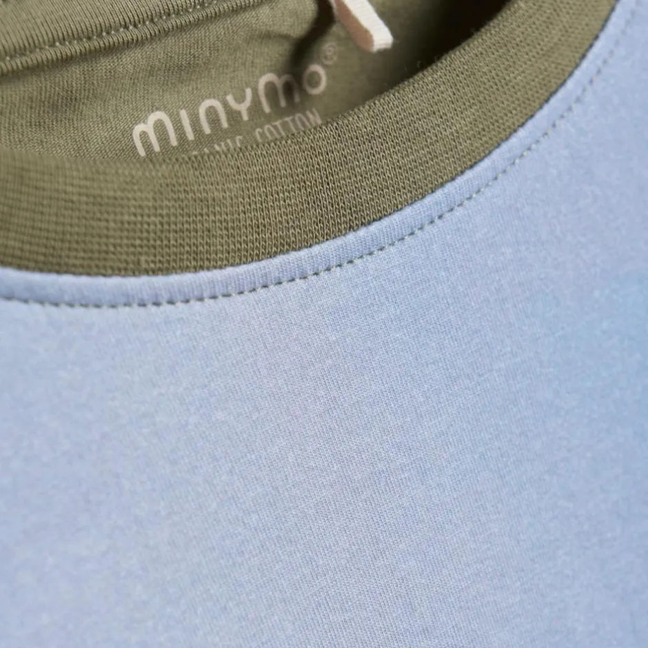 Best Minymo Mejetærsker Drenge Langærmet t-shirt i økologisk bomuld - Deep Lichen Green