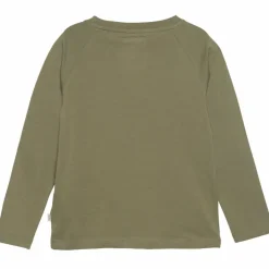 Best Minymo Mejetærsker Drenge Langærmet t-shirt i økologisk bomuld - Deep Lichen Green