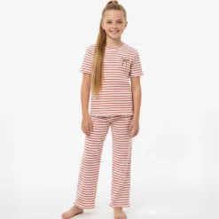 Minymo Pige Bukser i økologisk bomuld - Spiced Coral