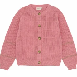 Hot Minymo Pige Cardigan m. glimmer - Strawberry Ice