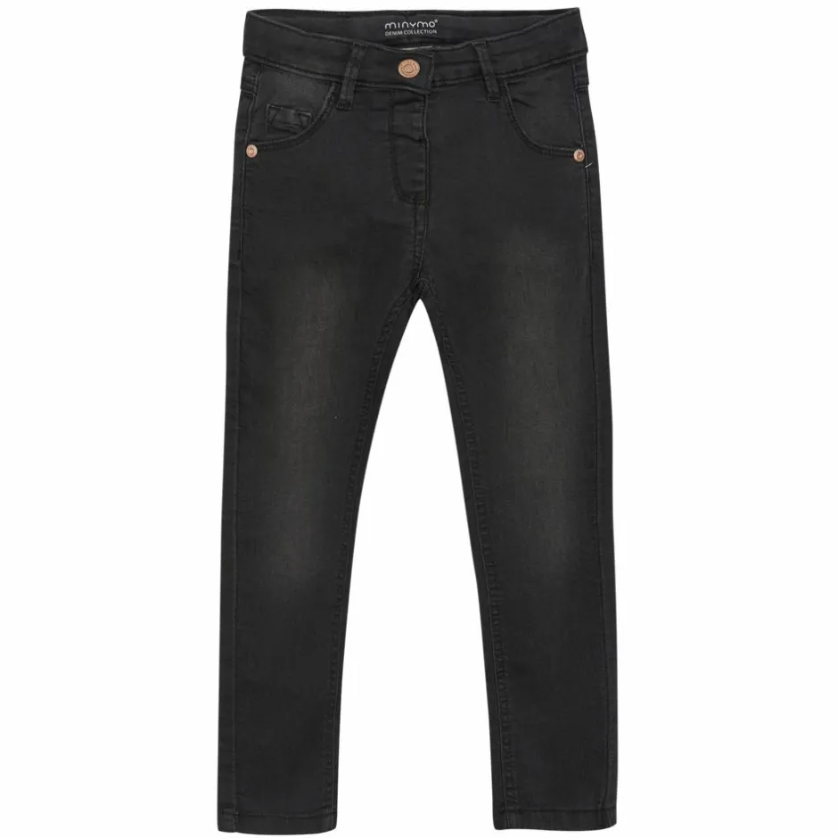 Best Minymo Pige Jeans i økologisk bomuld - Grey Black