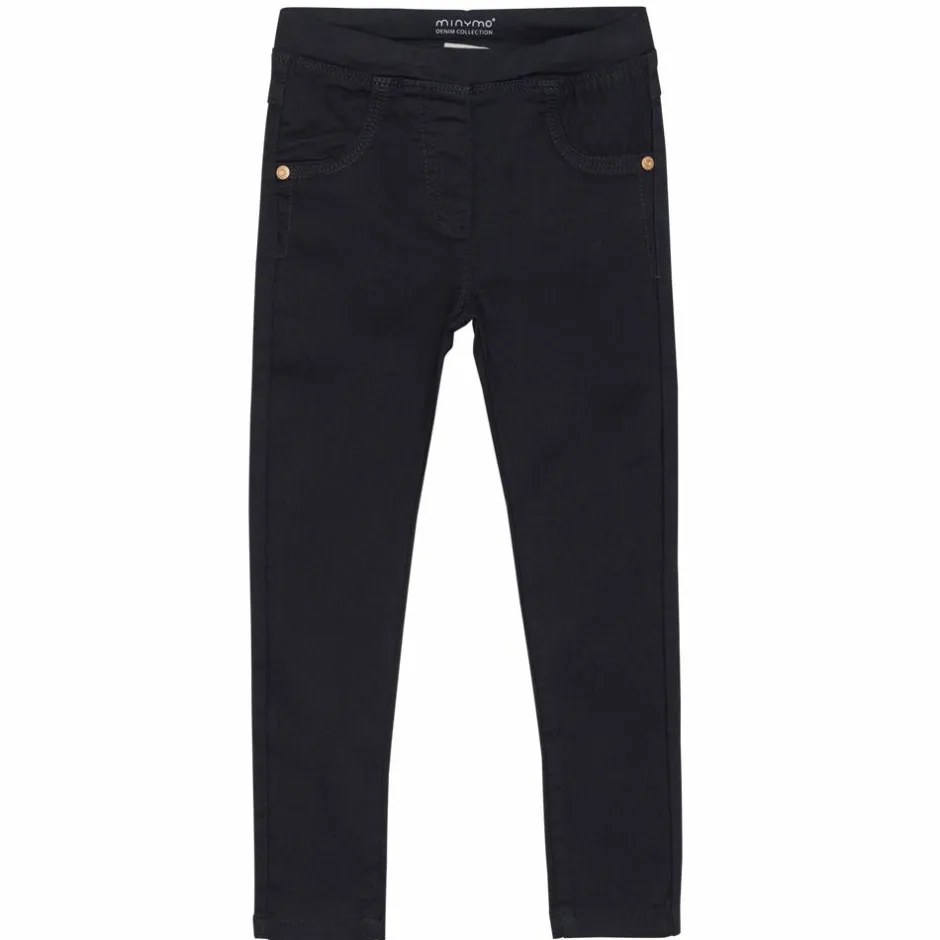 Outlet Minymo Pige Jeggings i økologisk bomuld - Blue Night