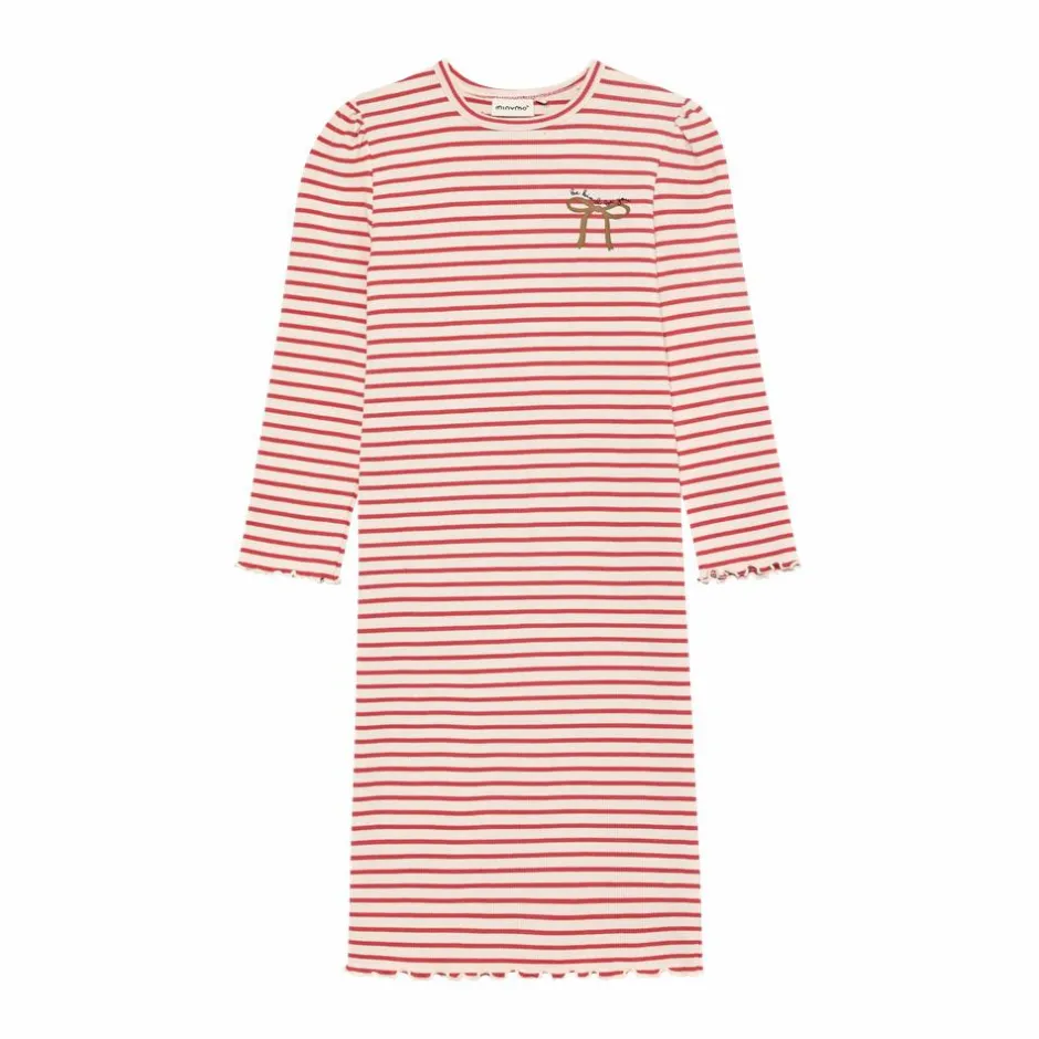 Sale Minymo Pige Kjole i økologisk bomuld - Spiced Coral