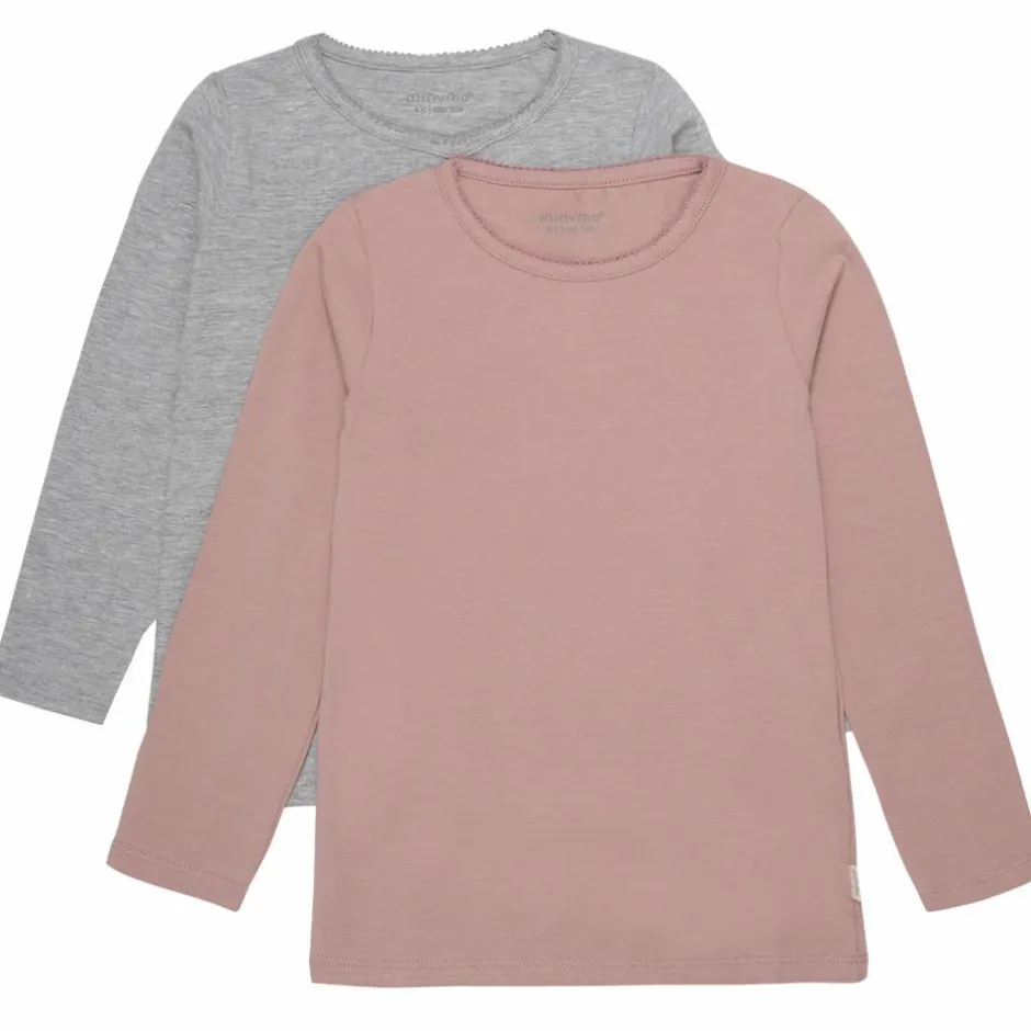New Minymo Pige Langærmet t-shirt - Blusher