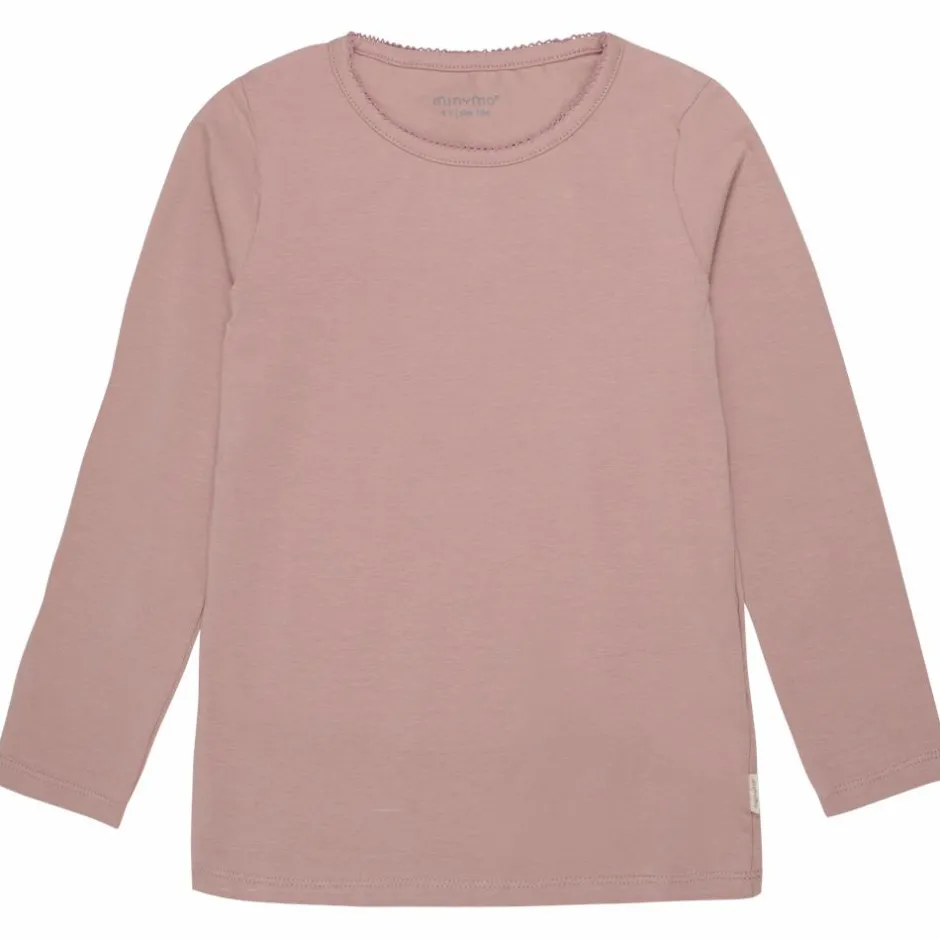 New Minymo Pige Langærmet t-shirt - Blusher