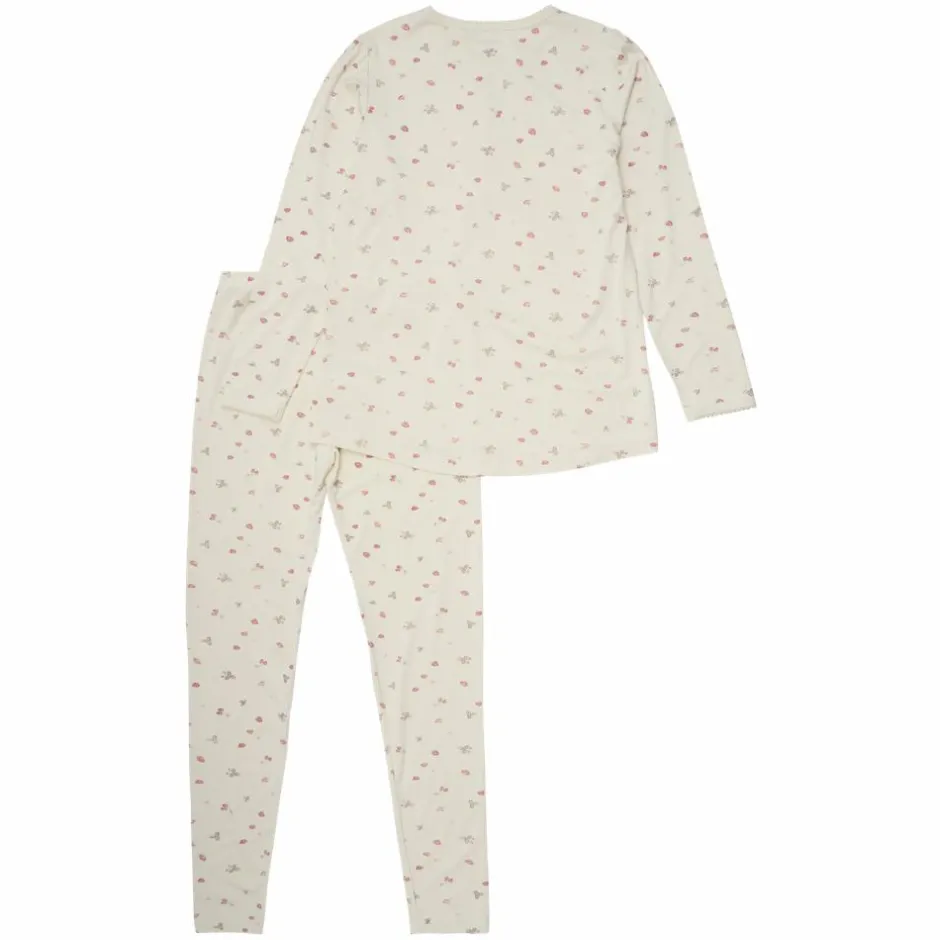 Sale Minymo Pige Nattøjssæt i bambus - Strawberry Ice