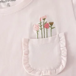 Online Minymo Pige T-shirt i økologisk bomuld - Delicacy