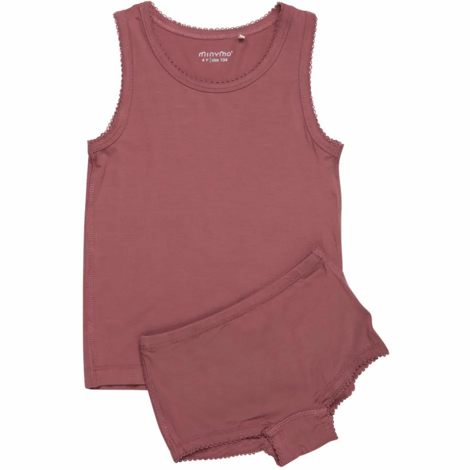 Clearance Minymo Pige Undertøjssæt - Rose Brown