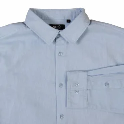 New Nero Marco Herre Skjorte i hørmix - Skywriting