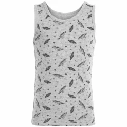 N.O.H.R. Uno Drenge Undertrøje - Grey Melange AOP Boy