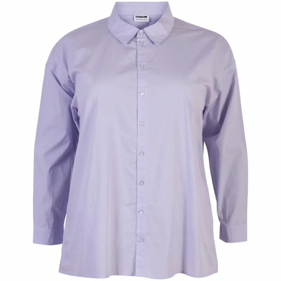 Outlet Noisy May Curve Dame Skjorte Plus Size - Purple Heather