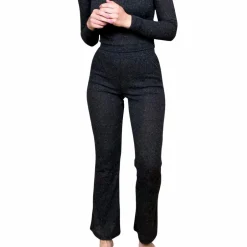 Discount Noisy May Dame Bukser m. glimmer - Dark Grey Melange