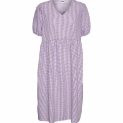 Clearance Noisy May Dame Kjole - Purple Impressi/White