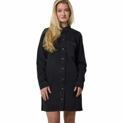 Online Noisy May Signe Dame Kjole - Black Denim