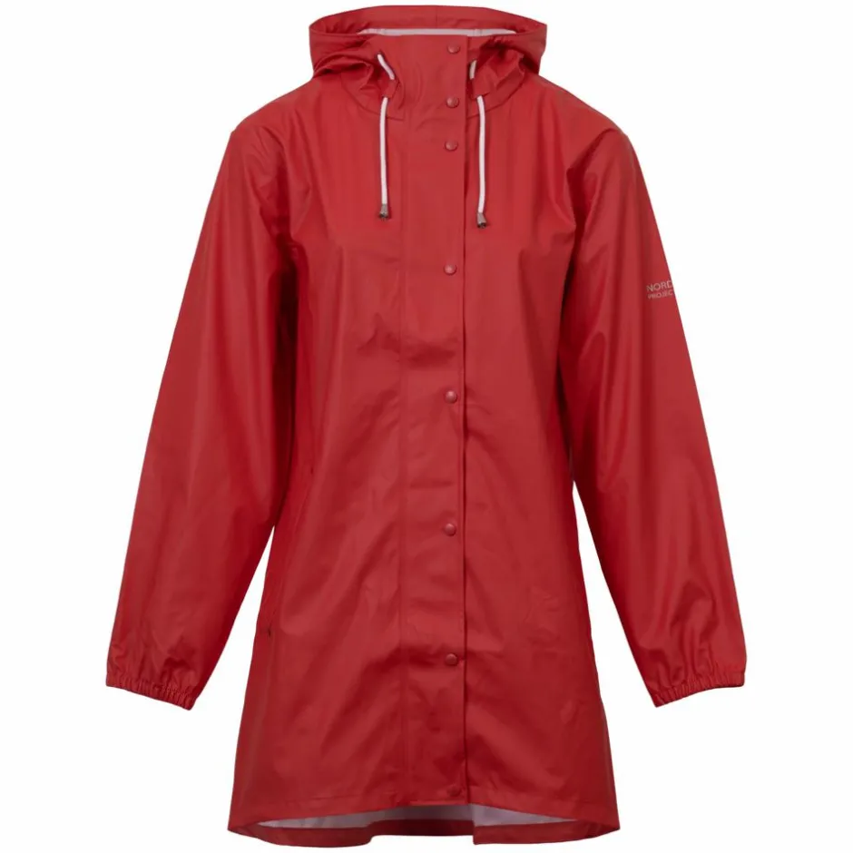 Sale Nordic Project 18 Bossy Dame Regnjakke - POPPY RED