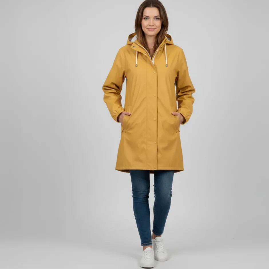 Outlet Nordic Project 18 Bossy Dame Regnjakke - HONEY GOLD