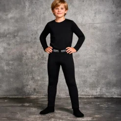 Sale Kopenhaken Nordic Project 18 Børne Skiundertøj i bambus - Black