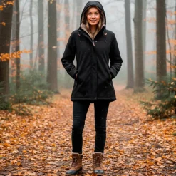 Sale Kopenhaken Nordic Project 18 Delta Dame Softshell m. fleece - Black