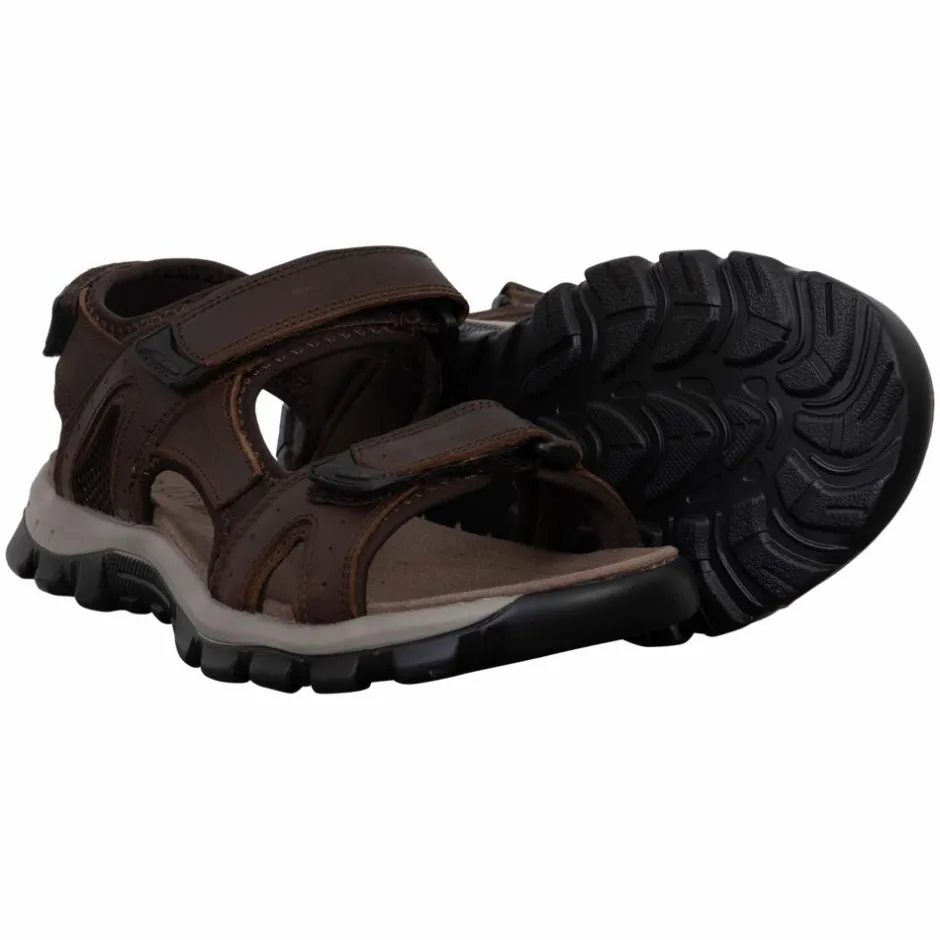 Hot Norway Originals Herre Sandaler i læder - Mørkebrun