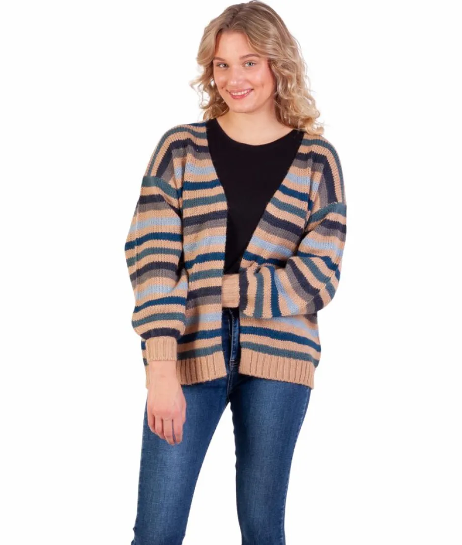 Sale Ofelia Dame Cardigan - Blue Combi