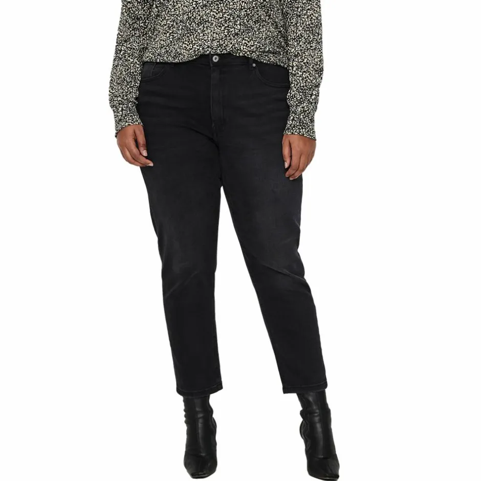 New Only Carmakoma Dame Jeans Plus Size - Denim black