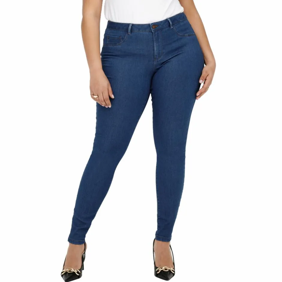 Outlet Only Carmakoma Dame Jeans Plus Size - Denim Blue