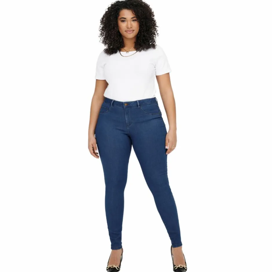 Outlet Only Carmakoma Dame Jeans Plus Size - Denim Blue