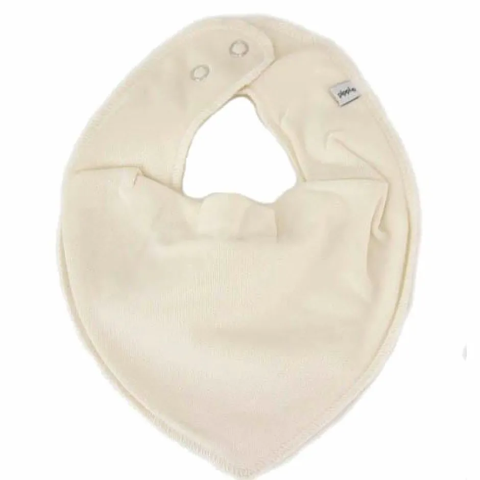 Clearance Pippi Baby Savlesmæk i økologisk bomuld - Offwhite