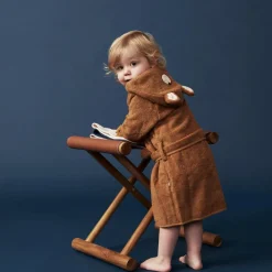 New Pippi Børne Morgenkåbe i økologisk bomuld - Almond