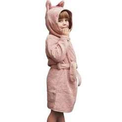 Outlet Pippi Børne Morgenkåbe i økologisk bomuld - Misty Rose