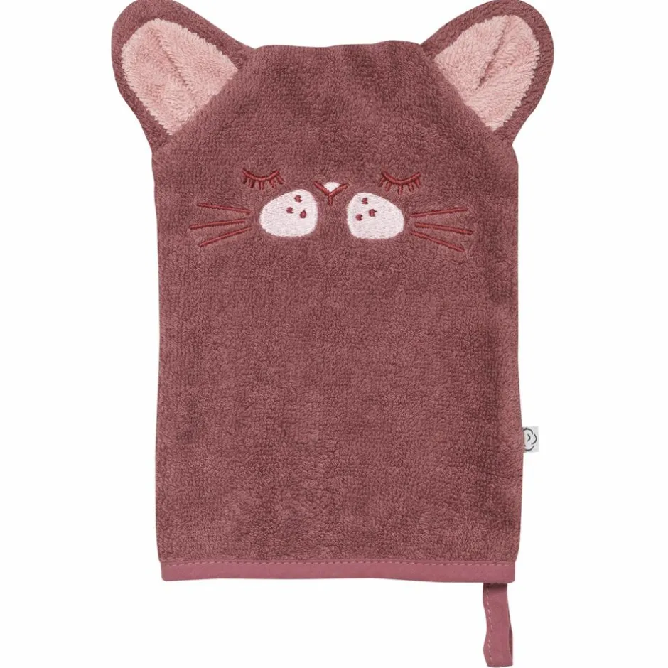 Clearance Pippi Børne Vaskeklud i økologisk bomuld - Rose Brown
