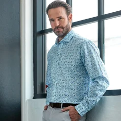 Online Pre End Herre Skjorte - Summer Blue