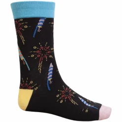 Online Produkt Nytårs Herre Strømper - Black/Firework