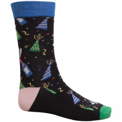 Sale Produkt Nytårs Herre Strømper - Black/Party