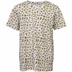 Sale Queenz Doka Pige T-shirt m. glimmer - P2 AOP Leo Brown