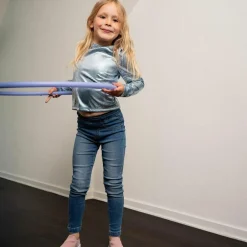 Queenz Grace Pige Jeans - M. Light Blue Denim