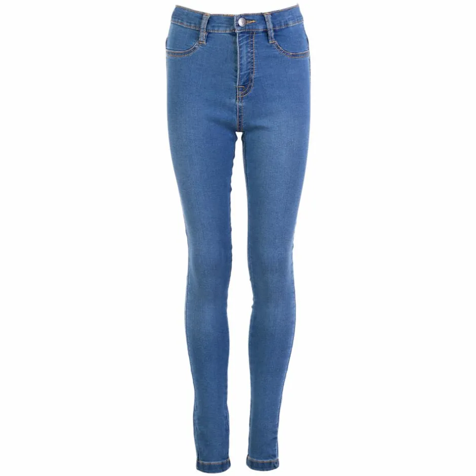 Clearance Queenz Grace Pige Jeans - Sky Blue