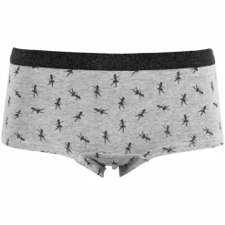 Online Queenz Uno Pige Trusser m. glimmer - Grey Melange AOP Girl