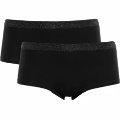 Clearance Queenz Uno Pige Trusser m. glimmer - Black