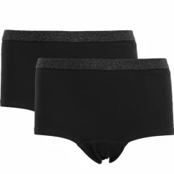 New Queenz Uno Pige Trusser m. glimmer - Black