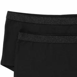 New Queenz Uno Pige Trusser m. glimmer - Black