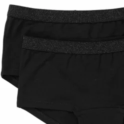 New Queenz Uno Pige Trusser m. glimmer - Black