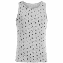 Discount Queenz Uno Pige Undertrøje - Grey Melange AOP Girl