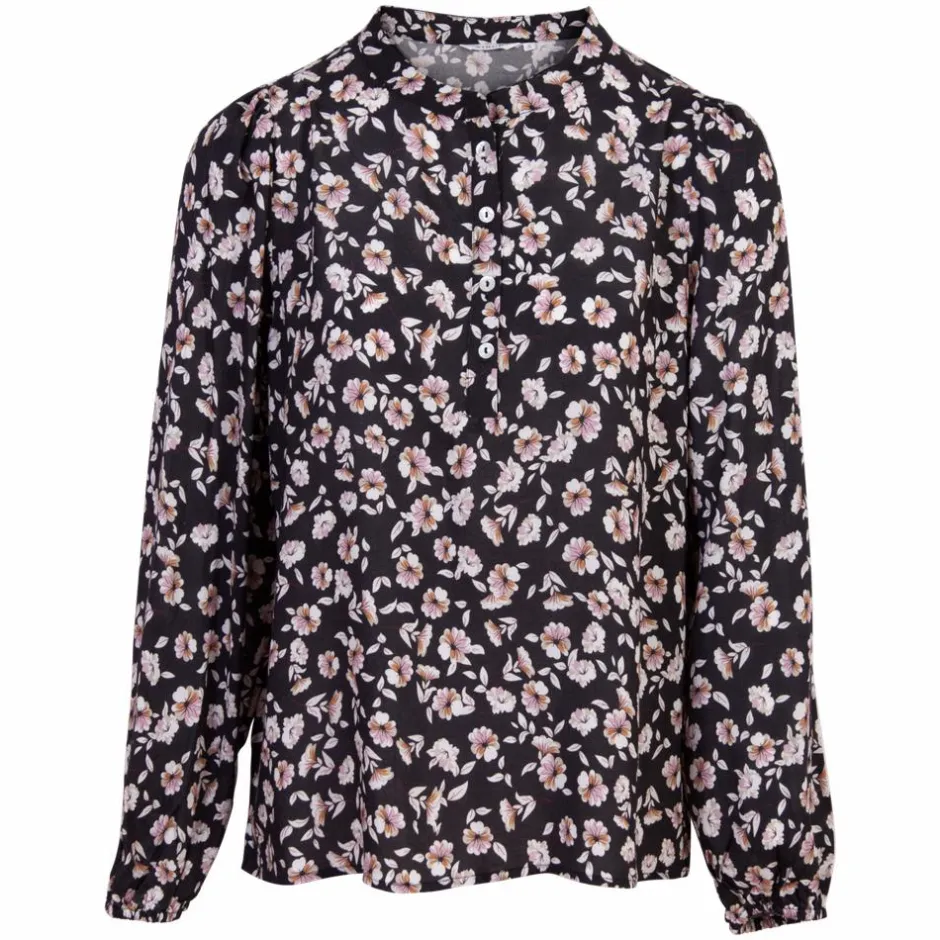 Online Sirup Dame Bluse - Black AOP
