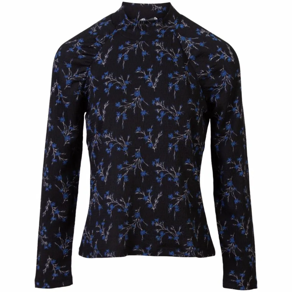 Outlet Sirup Dame Bluse - Dark Navy AOP
